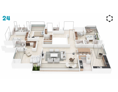 solitaire 10 Bhosale Nagar 4.5bhk flat for sale